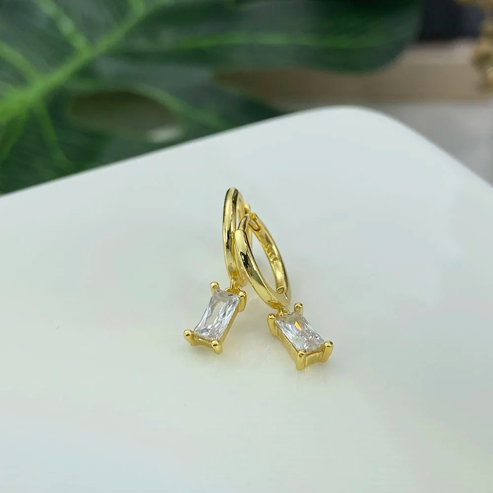 Star Zircon Stainless Steel Helix Piercing Earrings For Women