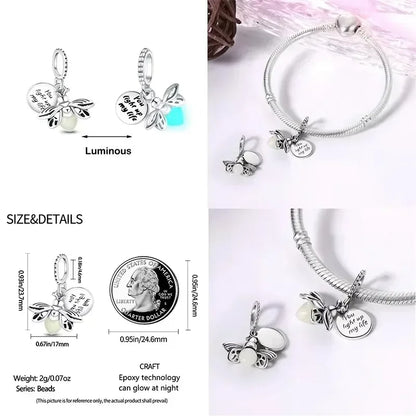 925 Sterling Silver Purple Star Animal Heart Flower Charms Beads for DIY Necklace and Bracelet Jewelry Gift