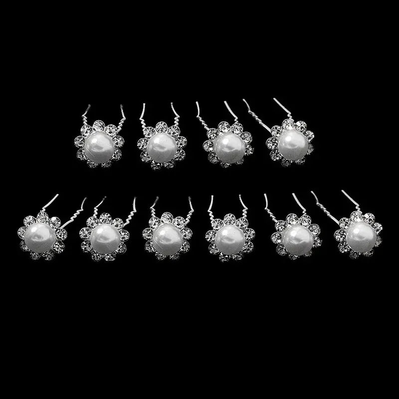 Elegant Pearl Beaded Hairpin Set for Wedding and Fashion Styling