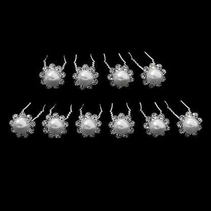 Elegant Pearl Beaded Hairpin Set for Wedding and Fashion Styling