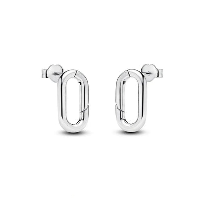 925 Sterling Silver Gold Hoop Earrings Halloween Pumpkin Skull Christmas Tree Zircon Studs for Women DIY Jewelry