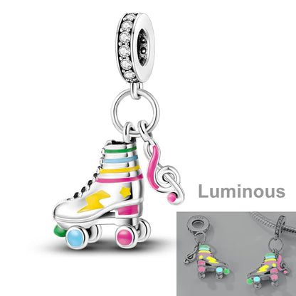 925 Sterling Silver Charm Bead Bracelet for Smartwatch and DIY Jewelry KTC780