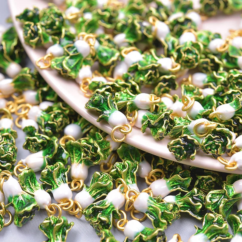 3D Enamel Fruit Charms Set for DIY Jewelry Making Strawberry Grape Pendants 5pcs