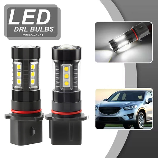 Roadsun P13W 5W LED Fog Lights 6000K White Daytime Running Lamps with 16 SMD Chips
