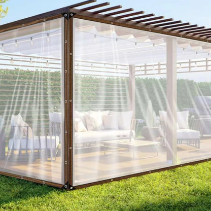 Clear Waterproof Tarps with Grommets for Patio Henhouse Porch Canopy and Camping Cover