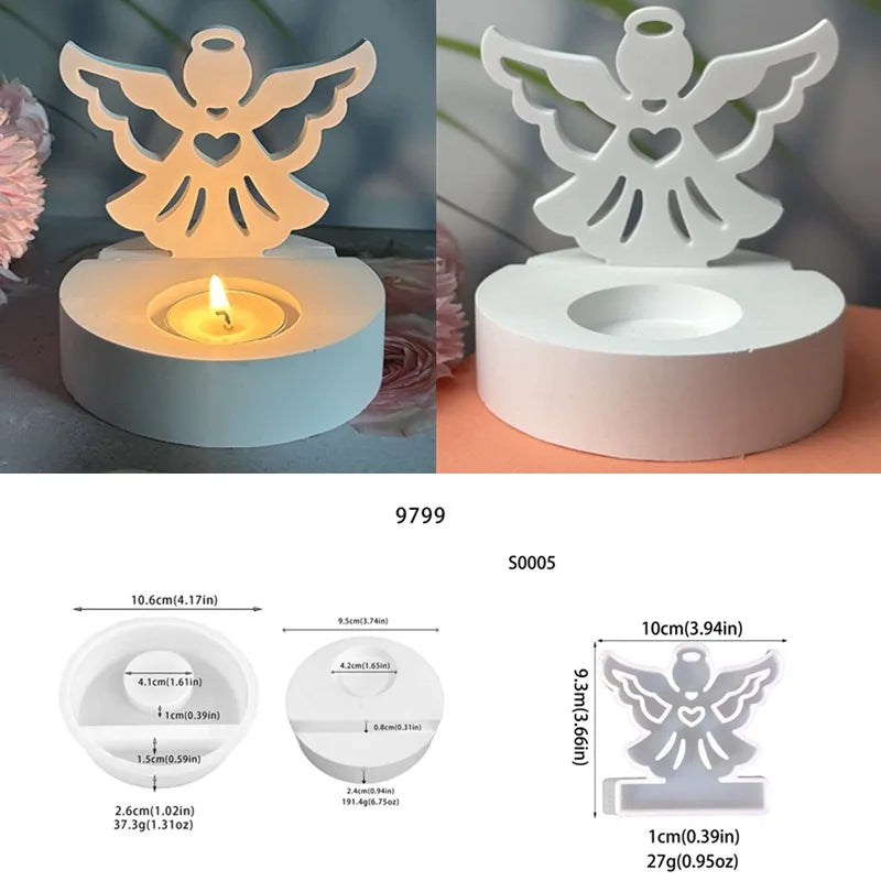 Angel Wing Silicone Mold for DIY Candlestick and Home Decor Creations