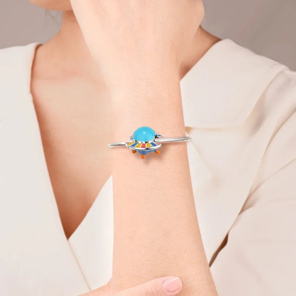 925 Sterling Silver Colorful Infinite Heart Flower Charms with Zircon for Pendant Bracelet Necklace DIY Fine Jewelry
