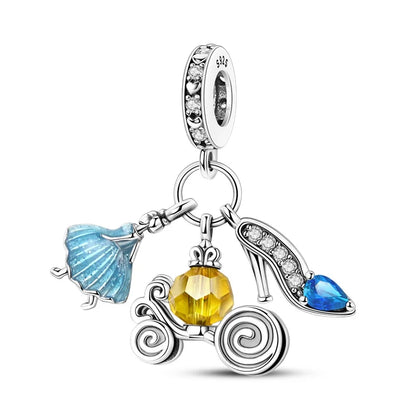 Romantic 925 Sterling Silver Lipstick Charm Pendant with Zircon for Womens Bracelets Necklaces DIY Jewelry Gift