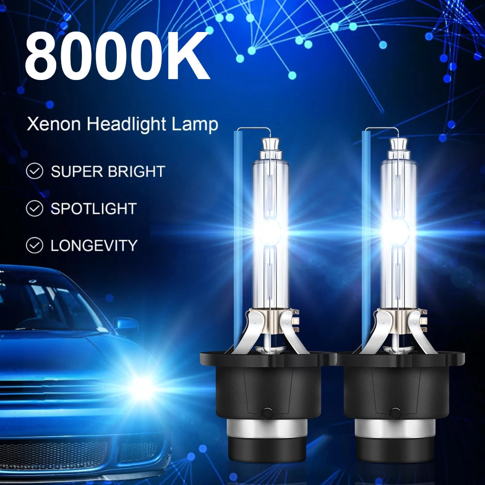 Roadsun Xenon Headlight Bulbs 35W 30000LM HID D1S D2S D3S D4S 4300K-10000K 2PCS