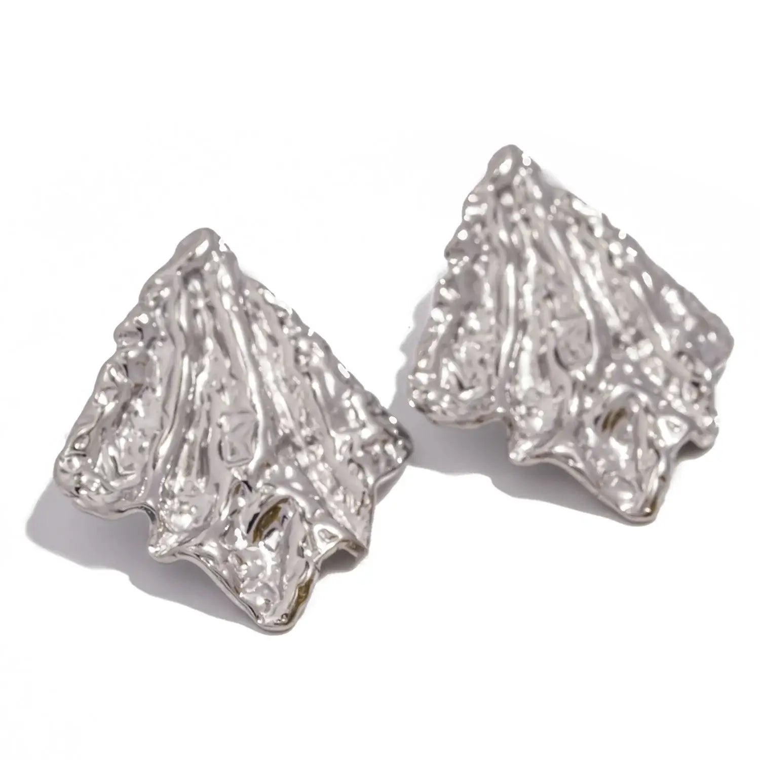 Creative Gold Plated Square Geometric Earrings for Women silver