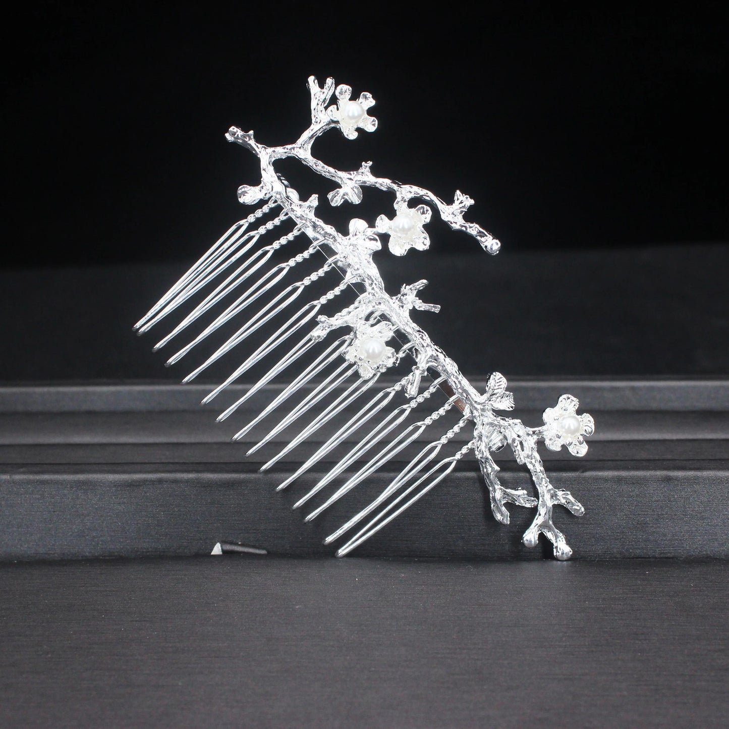 Butterfly Hair Combs - Gold Metal Hairpins for Women - Elegant Bride Accessories Silver Branch Comb