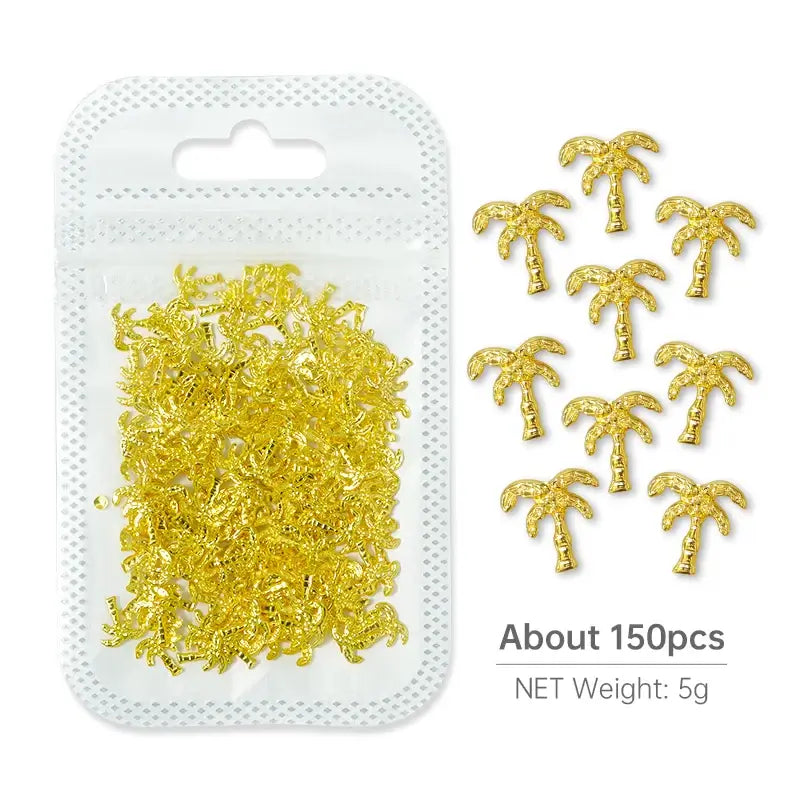 Resin Filling Metal Rivet Moon Stars Nail Art Decorations Mixed Beach Ocean Style Jewelry DIY Charms 5g-HYLD-4