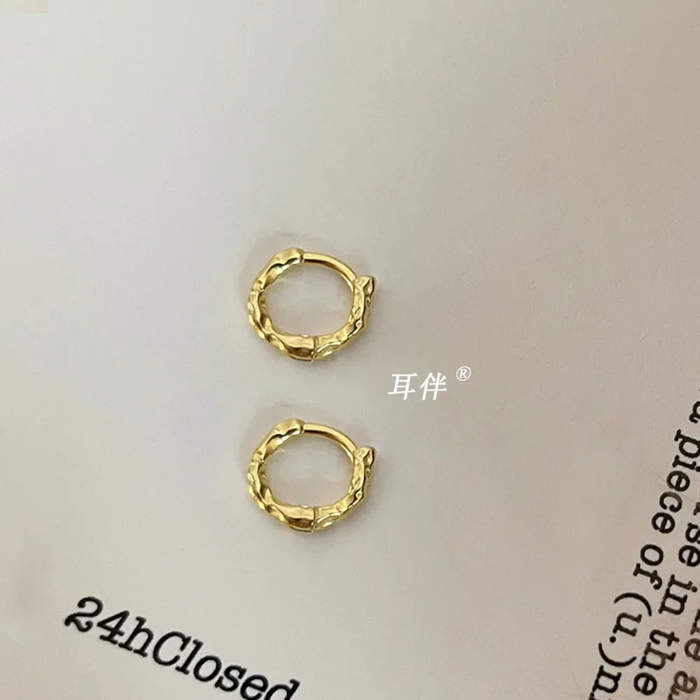 Elegant 925 Sterling Silver Hoop Earrings for Women Wedding Jewelry