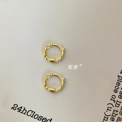 Elegant 925 Sterling Silver Hoop Earrings for Women Wedding Jewelry