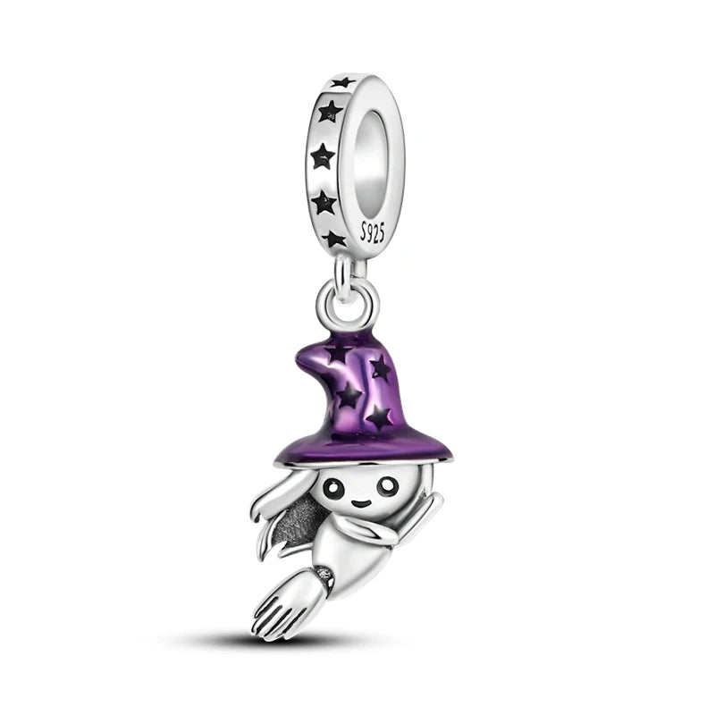 Sterling Silver Snowman Charm Beads for Bracelets Jewelry Gift KTC136