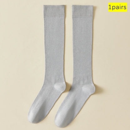 Lightweight Stackable Seamless Cotton Blend Mid Calf Socks