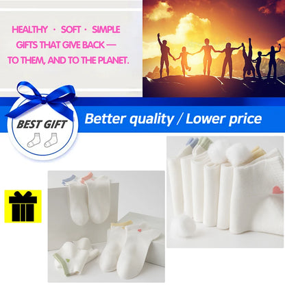 6 Pairs Womens White Heart Modal Ankle Socks Breathable