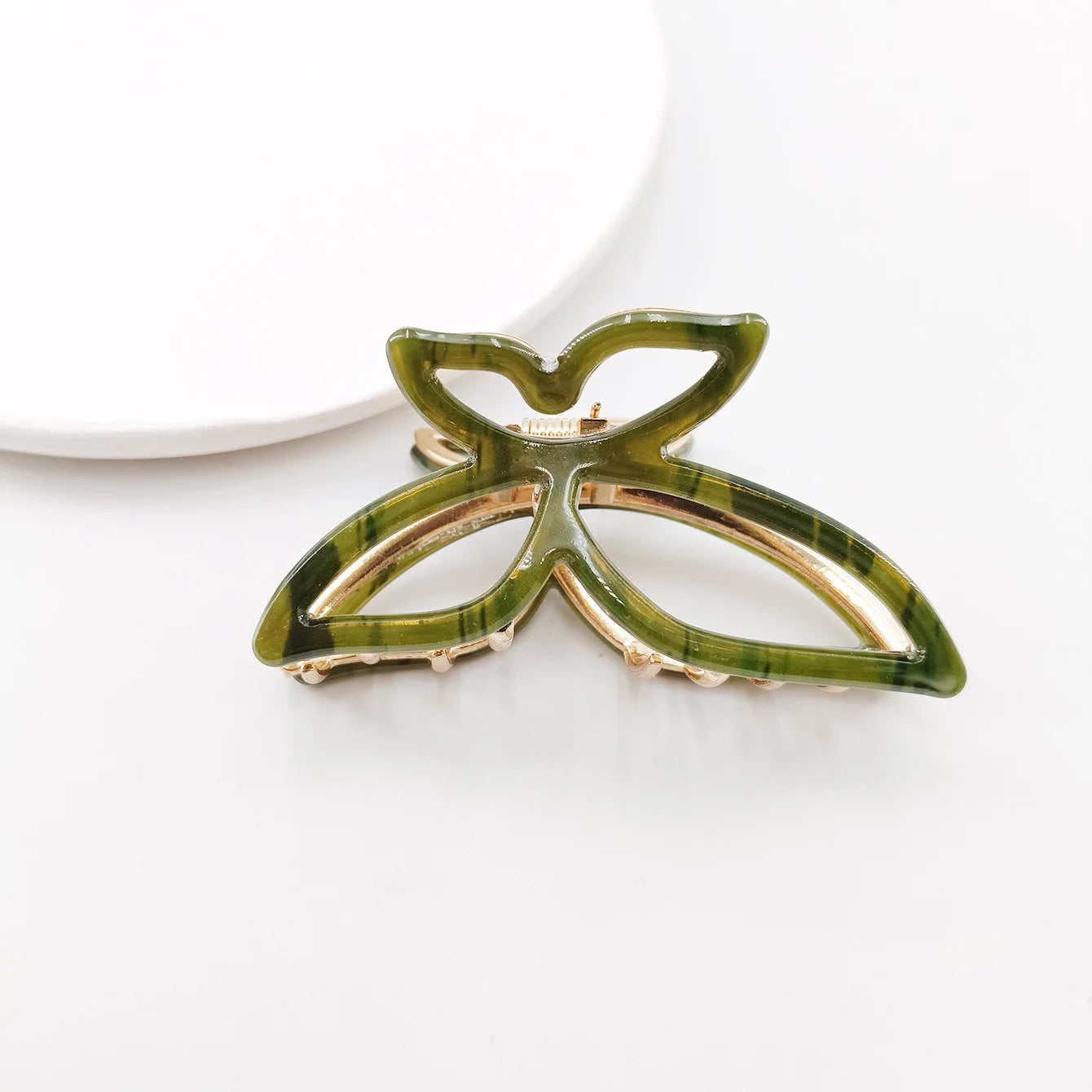 Vintage Green Butterfly Hair Clips Women Retro Metal Hairpin Claw Fashion Hairgrips