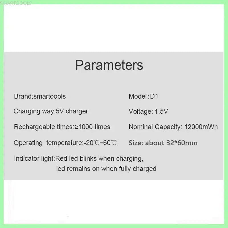 1-8PCS D Size USB Rechargeable Batteries LR20 Li-ion 1.5V 12000mWh with Type-C Cable 8 PCS D and 2 cable CHINA
