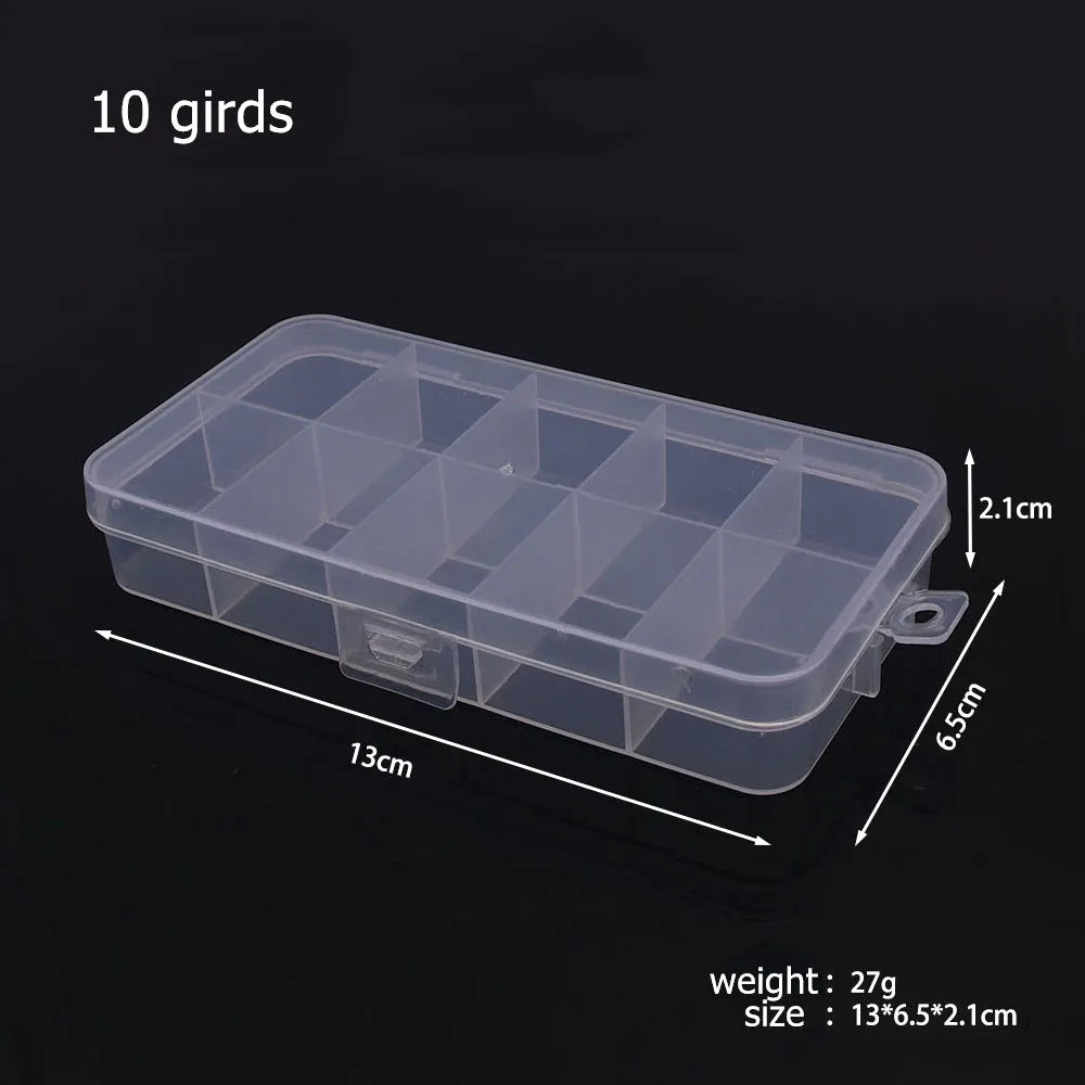 Ultimate Jewelry Organizer 6-32 Compartment Plastic Storage Box with Dividers for Beads and Crafts 10 girds 1