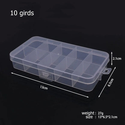 Ultimate Jewelry Organizer 6-32 Compartment Plastic Storage Box with Dividers for Beads and Crafts 10 girds 1