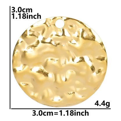 4Pcs Lot Stainless Steel Geometric Hammered Heart Dangle Charms for DIY Jewelry Making S1007-G