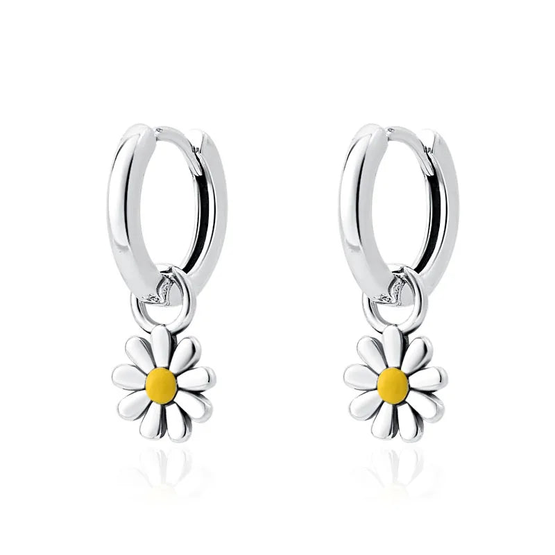 European 925 Silver Blue Snowflake Moon And Heart Zircon Stud Earrings For Women Holiday Exquisite Charm Jewelry