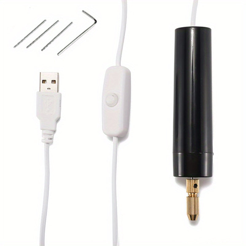 Portable USB Mini Drill for Jewelry, Wood, and Metal Crafting