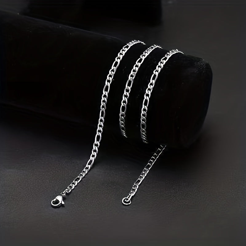 Unisex Stainless Steel Cuban Chain Necklace Fashion Jewelry