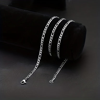 Unisex Stainless Steel Cuban Chain Necklace Fashion Jewelry