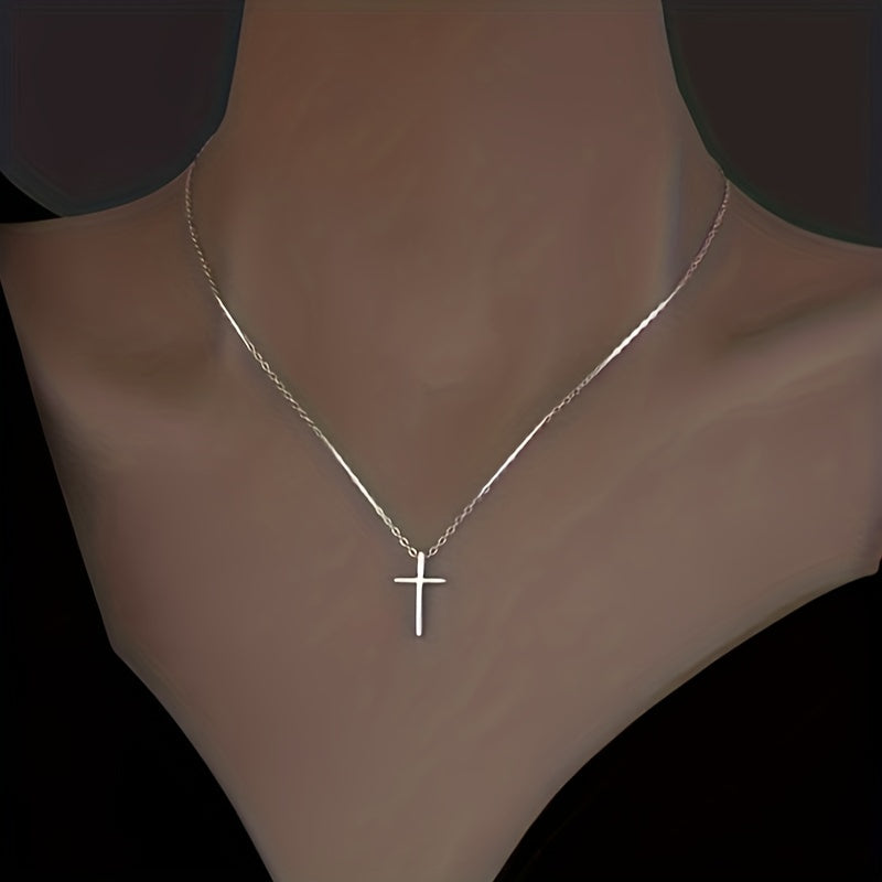 Elegant Vintage Cross Necklace 18K Gold Plated Timeless Jewelry Gift