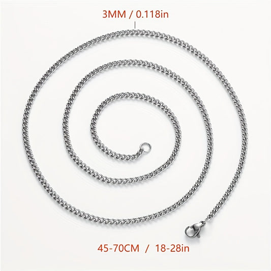 Minimalist Men's Titanium Steel Chain Necklace