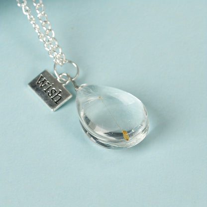 Elegant Dandelion Crystal Pendant Necklace 25mm Double-Sided Gemstone Sweater Chain Gift