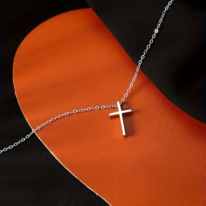 Elegant Vintage Cross Necklace 18K Gold Plated Timeless Jewelry Gift