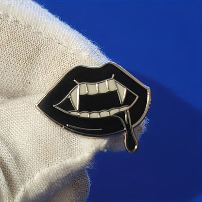 Gothic Horror Lips Anime Brooch Pin for Halloween Fashion Accessories