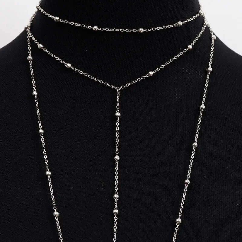 Fashionable Multi-Layer Minimalist Chest Chain Jewelry for Women