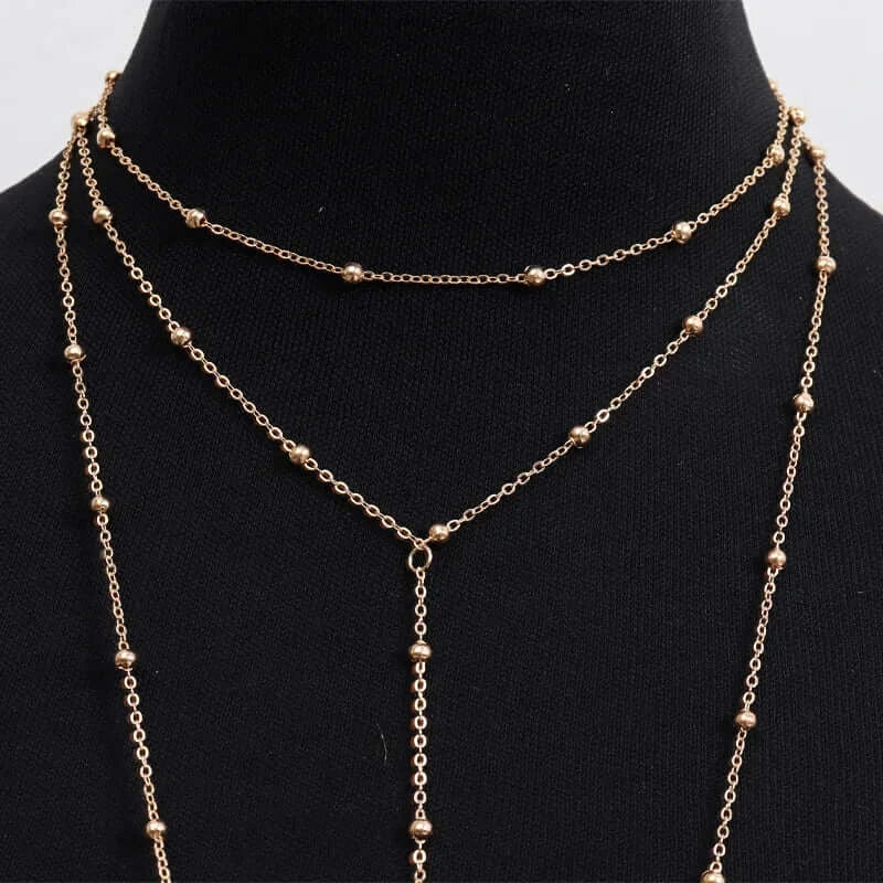 Fashionable Multi-Layer Minimalist Chest Chain Jewelry for Women