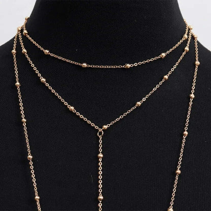 Fashionable Multi-Layer Minimalist Chest Chain Jewelry for Women